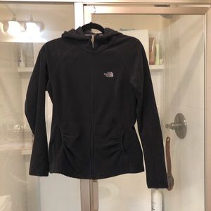 Black North Face zip up hoodie